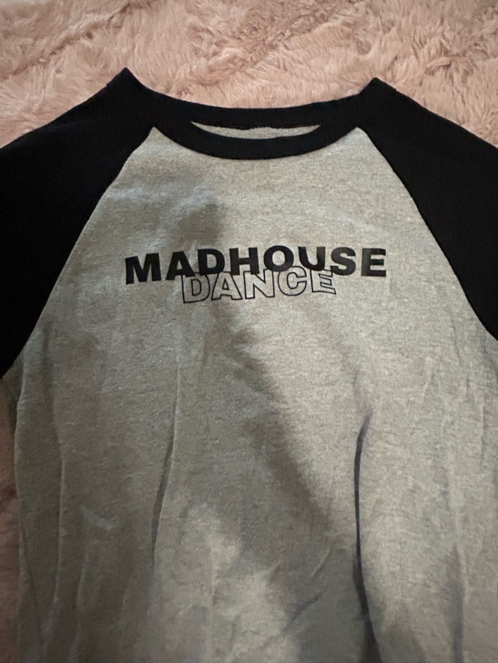 Dance Raglan Tee - Gray & Black - Picture 2 of 6